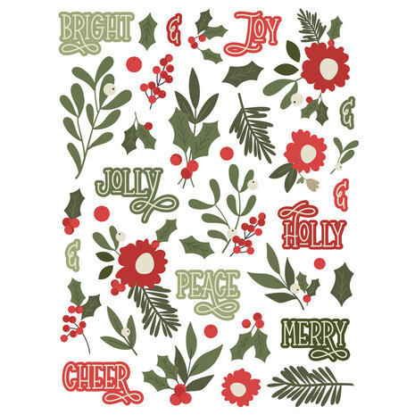 Simple Stories The Holiday Life Rub-ons (20526) (DISCONTINUED)