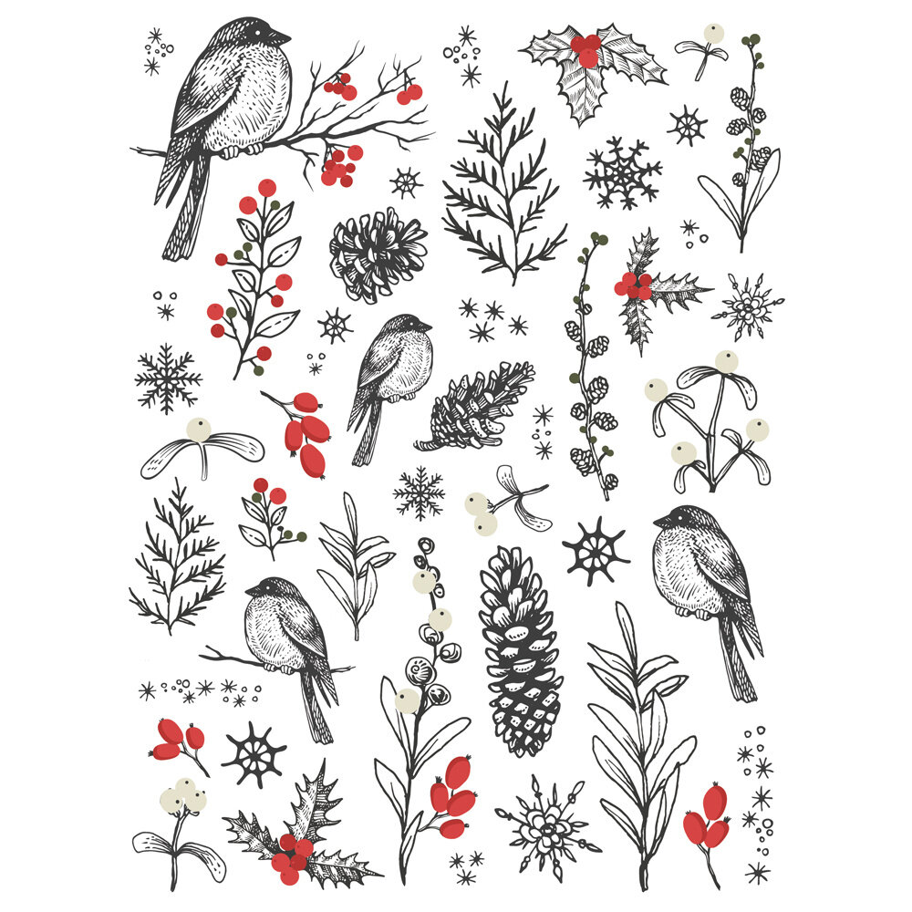 Simple Stories The Holiday Life Rub-ons (20526) (OUTLET)