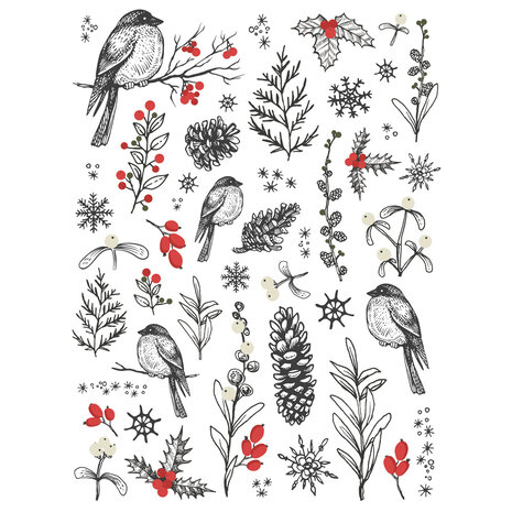 Simple Stories The Holiday Life Rub-ons (20526) (OUTLET)