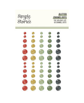 Simple Stories The Holiday Life Glitter Enamel Dots (20528) (DISCONTINUED)