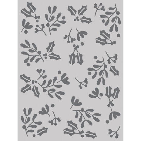 Simple Stories The Holiday Life Stencil Mistletoe and Holly (20531) (DISCONTINUED)