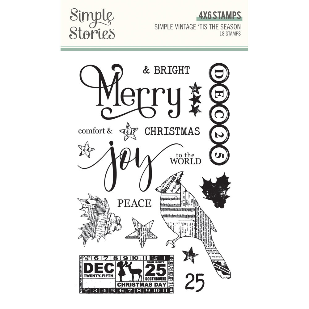 Simple Stories Simple Vintage 'Tis The Season Stamps (20720) (DISCONTINUED)