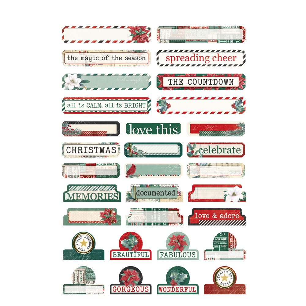 Simple Stories Simple Vintage 'Tis The Season Sticker Book (20725) (DISCONTINUED)