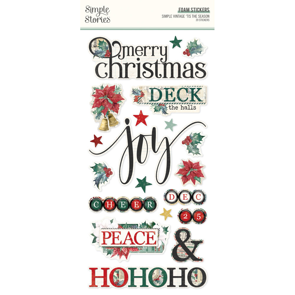 Simple Stories Simple Vintage 'Tis The Season Foam Stickers (20728) (DISCONTINUED)