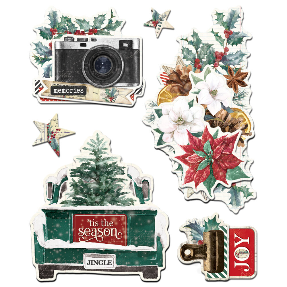 Simple Stories Simple Vintage 'Tis The Season Layered Chipboard (20730) (DISCONTINUED)