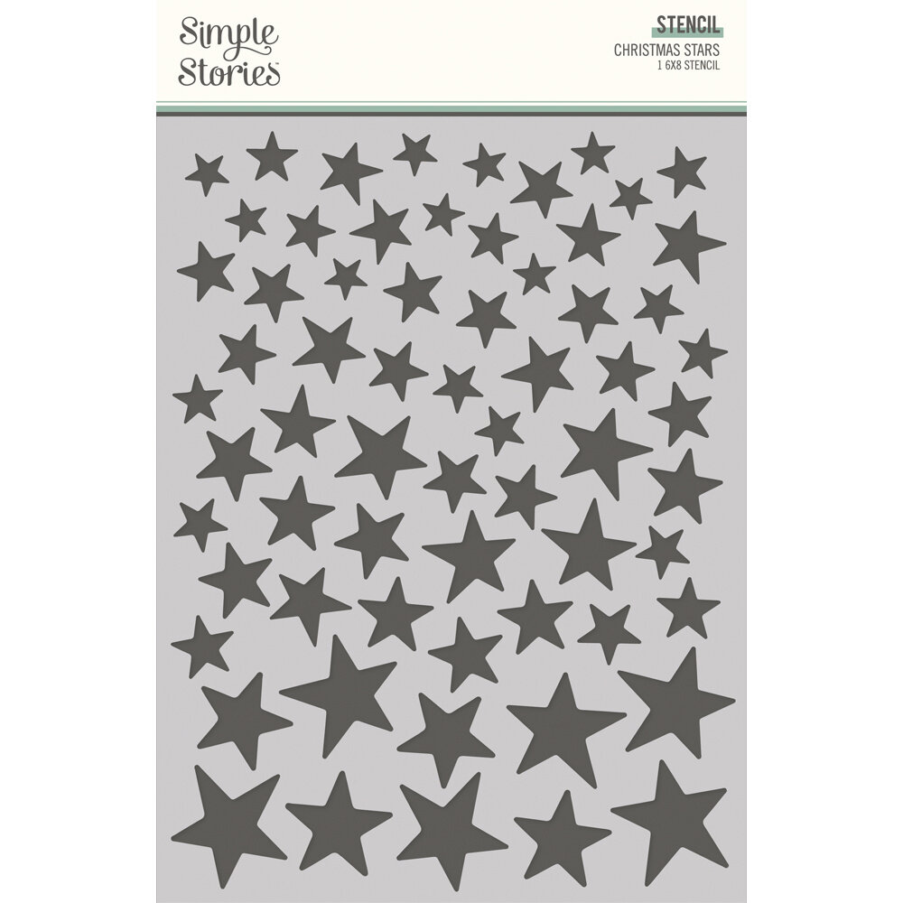 Simple Stories Simple Vintage 'Tis The Season Stencil Chrsitmas Stars (20734) (DISCONTINUED)