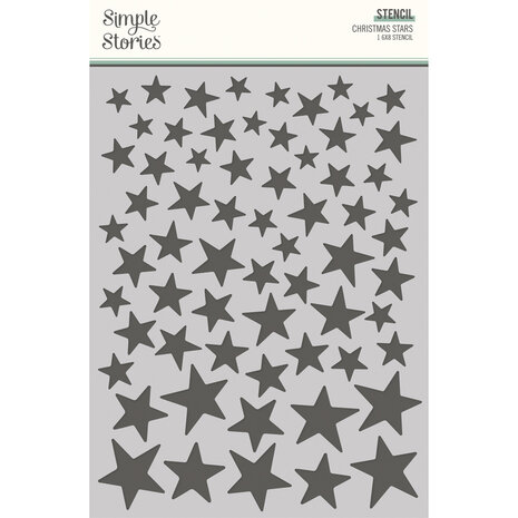 Simple Stories Simple Vintage 'Tis The Season Stencil Chrsitmas Stars (20734) (DISCONTINUED)