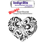 IndigoBlu Heart Flourish A7 Rubber Stamps (IND0148) (OUTLET)