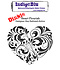 Heart Flourish A7 Rubber Stamps (IND0148) (OUTLET)