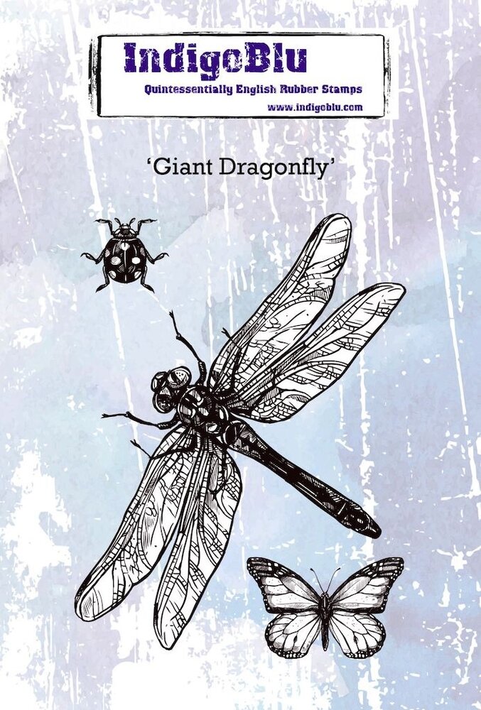 IndigoBlu Giant Dragonfly A6 Rubber Stamps (IND0417) (OUTLET) IndigoBlu Giant Dragonfly A6 Rubber Stamps (IND0417) (OUTLET)
