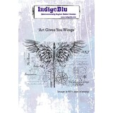 IndigoBlu Art Gives You Wings A6 Rubber Stamps (IND0441) (OUTLET)