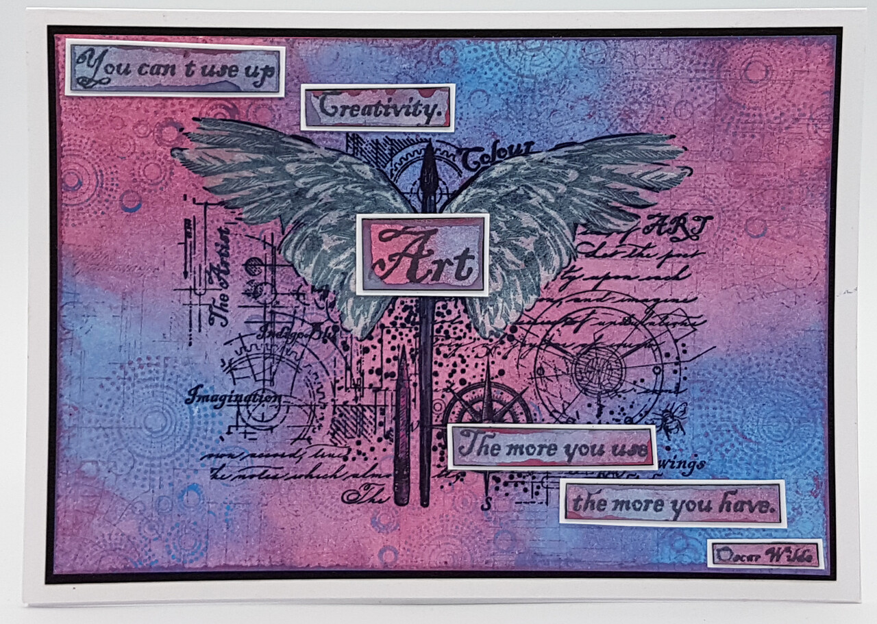 IndigoBlu Art Gives You Wings A6 Rubber Stamps (IND0441) (DISCONTINUED)
