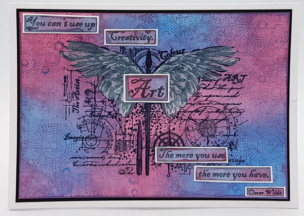 IndigoBlu Art Gives You Wings A6 Rubber Stamps (IND0441) (DISCONTINUED)