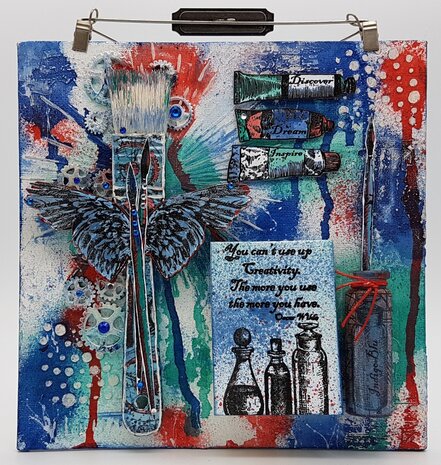 IndigoBlu Art Gives You Wings A6 Rubber Stamps (IND0441) (OUTLET)