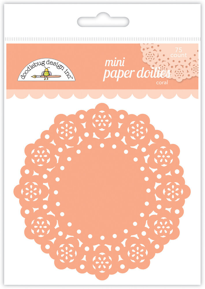 Doodlebug Design Coral Mini Doilies (75pcs) (4615) (OUTLET)