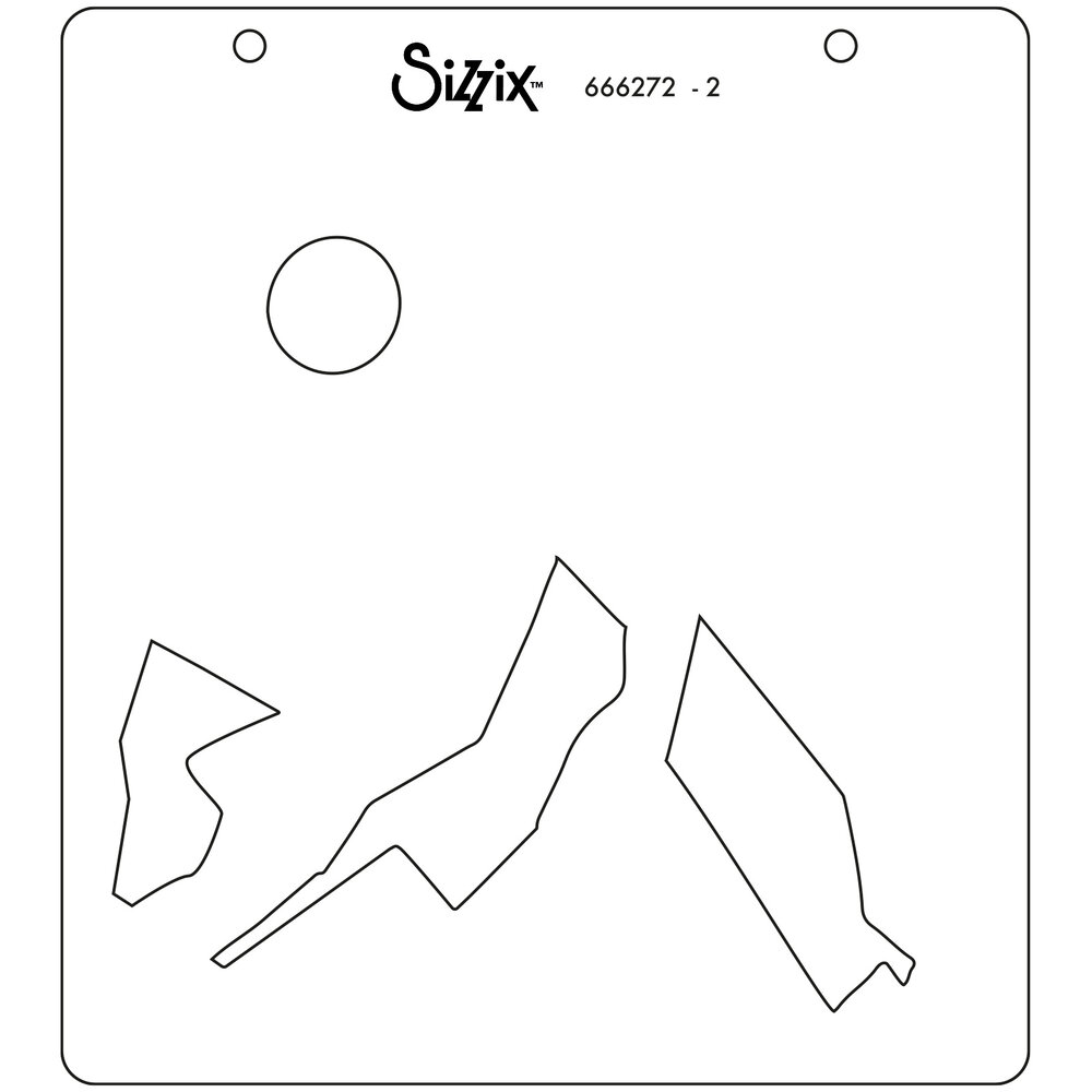 Sizzix Layered Stencils by Josh Griffiths Mountain Scene (4pcs) (666272) (DISCONTINUED)