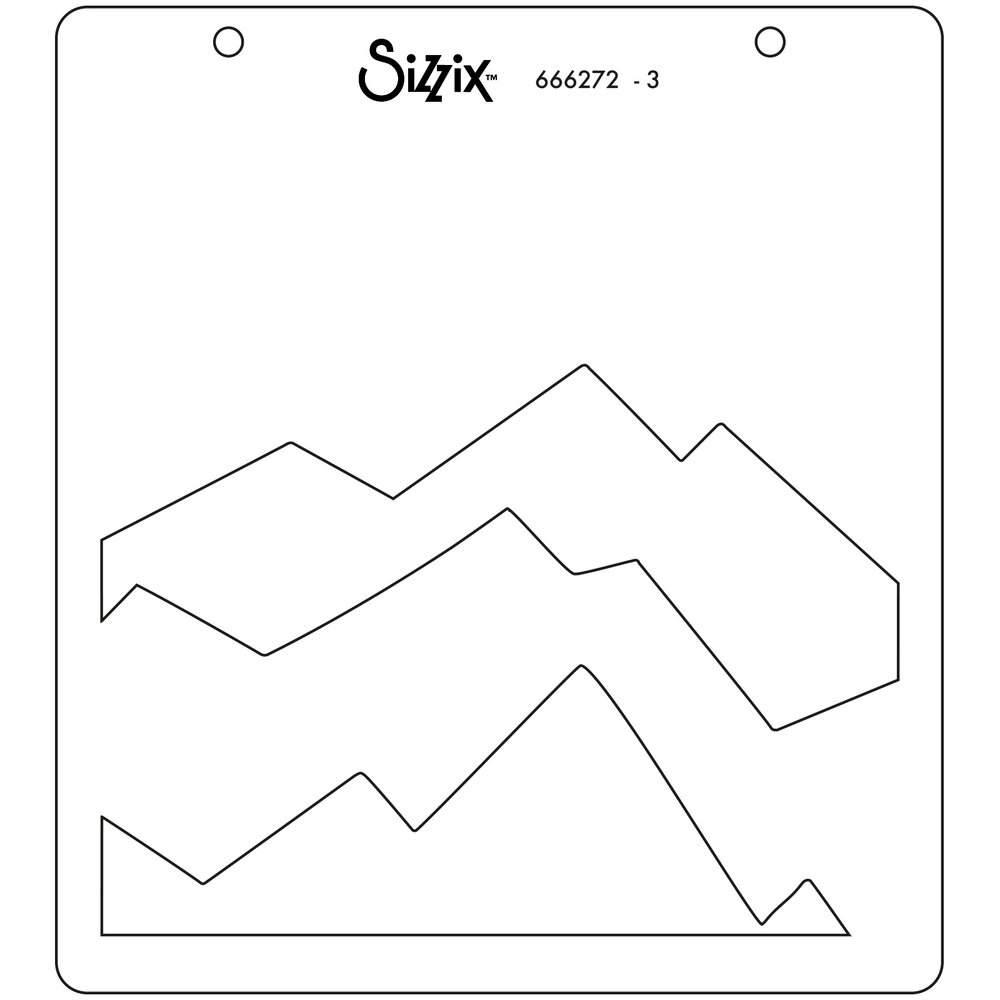 Sizzix Layered Stencils by Josh Griffiths Mountain Scene (4pcs) (666272) (DISCONTINUED)