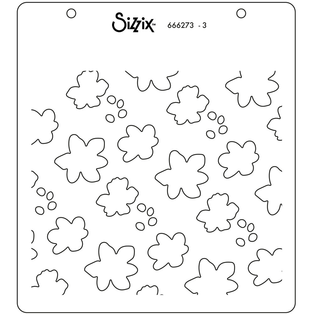 Sizzix Layered Stencils by Alexis Trimble Flower Patch (4pcs) (666273) (DISCONTINUED)