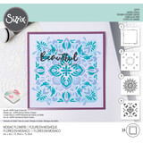 Sizzix Layered Stencils by Jessica Scott Mosaic Flowers (4pcs) (664919) (DISCONTINUED)