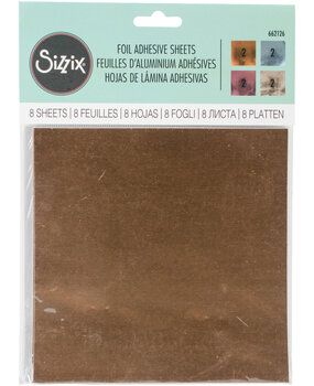 Sizzix Adhesive Foil 6x6 Inch Sheets (8pcs) (662126) (DISCONTINUED)