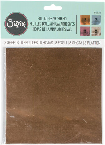 Sizzix Adhesive Foil 6x6 Inch Sheets (8pcs) (662126) (OUTLET)