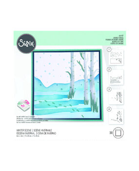 Sizzix Layered Stencils by Olivia Rose Winter Scene (4pcs) (666437) (DISCONTINUED)