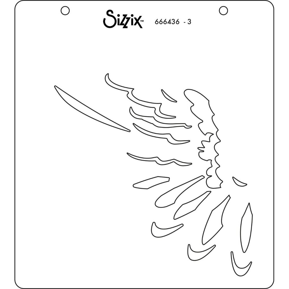 Sizzix Layered Stencils by Olivia Rose Wings (4pcs) (666436) (DISCONTINUED)