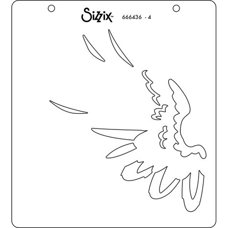 Sizzix Layered Stencils by Olivia Rose Wings (4pcs) (666436) (DISCONTINUED)