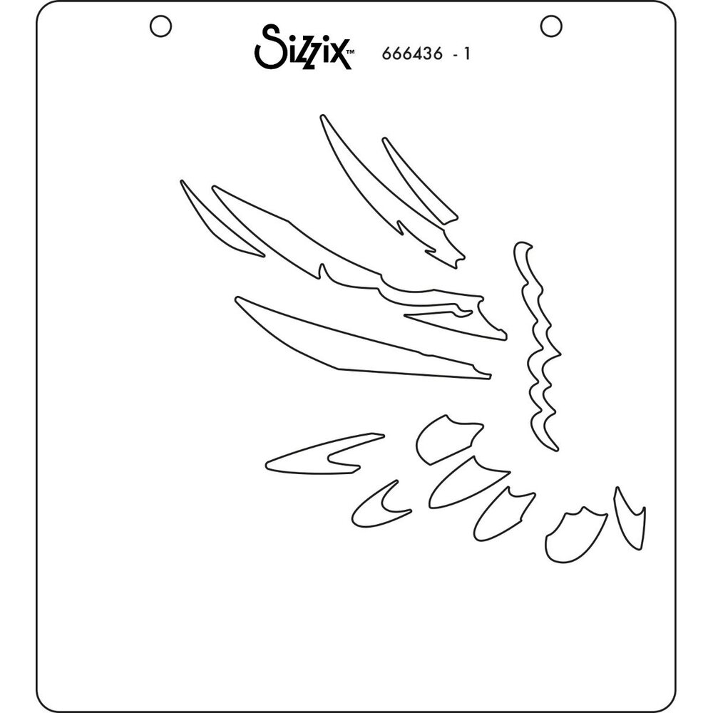 Sizzix Layered Stencils by Olivia Rose Wings (4pcs) (666436) (DISCONTINUED)