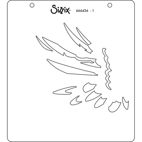 Sizzix Layered Stencils by Olivia Rose Wings (4pcs) (666436) (DISCONTINUED)