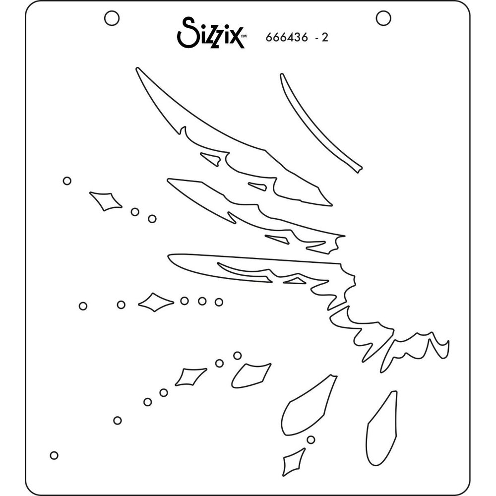 Sizzix Layered Stencils by Olivia Rose Wings (4pcs) (666436) (DISCONTINUED)