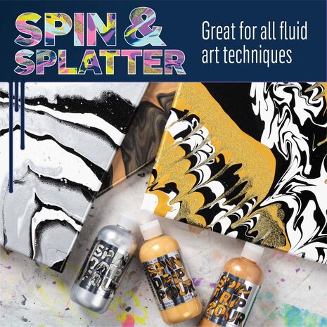 Folkart Drizzle Paint Set Mad Metallics 3x4 fl oz (50417) (DISCONTINUED)