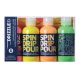 Folkart Drizzle Paint Set Neon Lights 4x4 fl oz (50416) (DISCONTINUED)