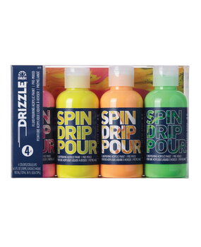 Folkart Drizzle Paint Set Neon Lights 4x4 fl oz (50416) (DISCONTINUED)