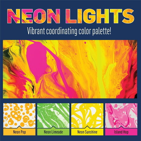 Folkart Drizzle Paint Set Neon Lights 4x4 fl oz (50416) (DISCONTINUED)