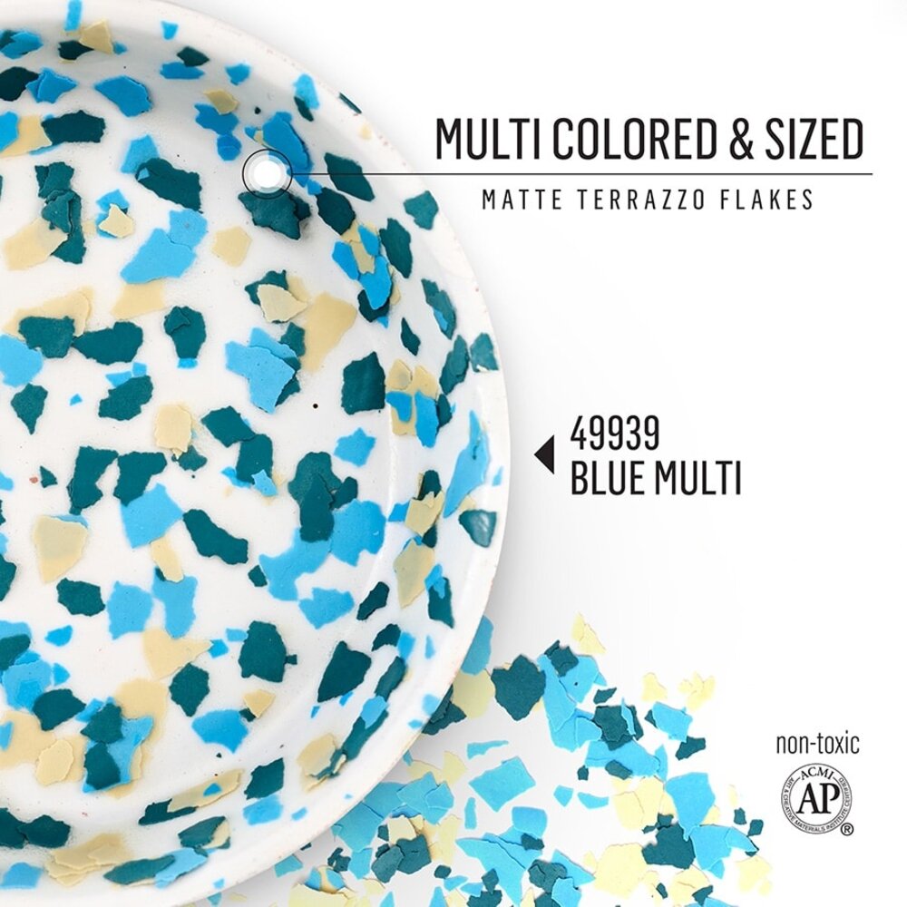 Folkart Terrazzo Flakes Blue-Multi 70g (49939)