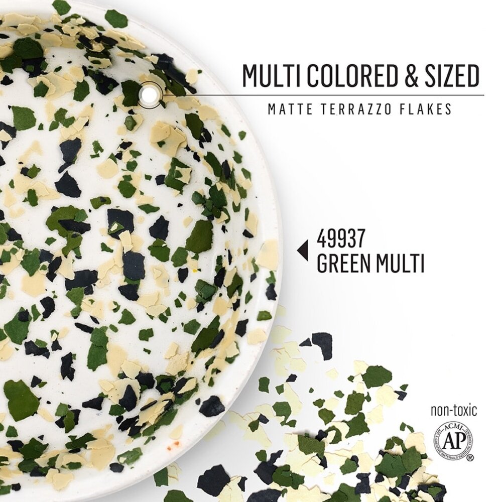 Folkart Terrazzo Flakes Green-Multi 70g (49937) Folkart Terrazzo Flakes Green-Multi 70g (49937)