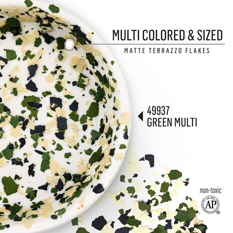 Folkart Terrazzo Flakes Green-Multi 70g (49937) Folkart Terrazzo Flakes Green-Multi 70g (49937)