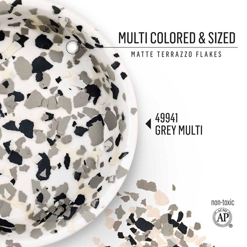 Folkart Terrazzo Flakes Grey-Multi 70g (49941) (DISCONTINUED) Folkart Terrazzo Flakes Grey-Multi 70g (49941) (DISCONTINUED)