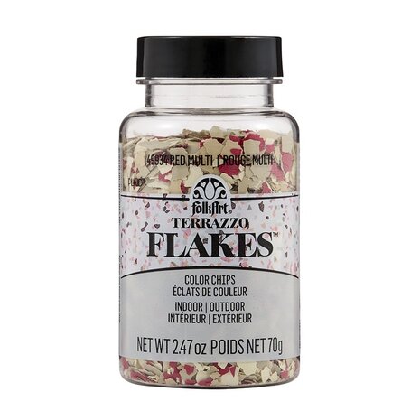 Folkart Terrazzo Flakes Red-Multi 70g (49934)