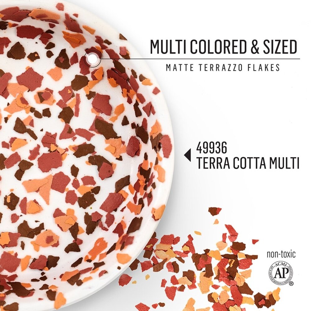 Folkart Terrazzo Flakes Terra Cotta-Multi 70g (49936) (DISCONTINUED) Folkart Terrazzo Flakes Terra Cotta-Multi 70g (49936) (DISCONTINUED)