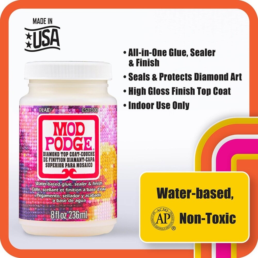 Mod Podge Diamond Top Coat Glue/Sealer/Finish 8 fl oz (CS27590)
