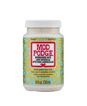 Mod Podge Dishwasher-safe Gold Glitter Top Coat 8 fl oz (CS27593) Mod Podge Dishwasher-safe Gold Glitter Top Coat 8 fl oz (CS27593)