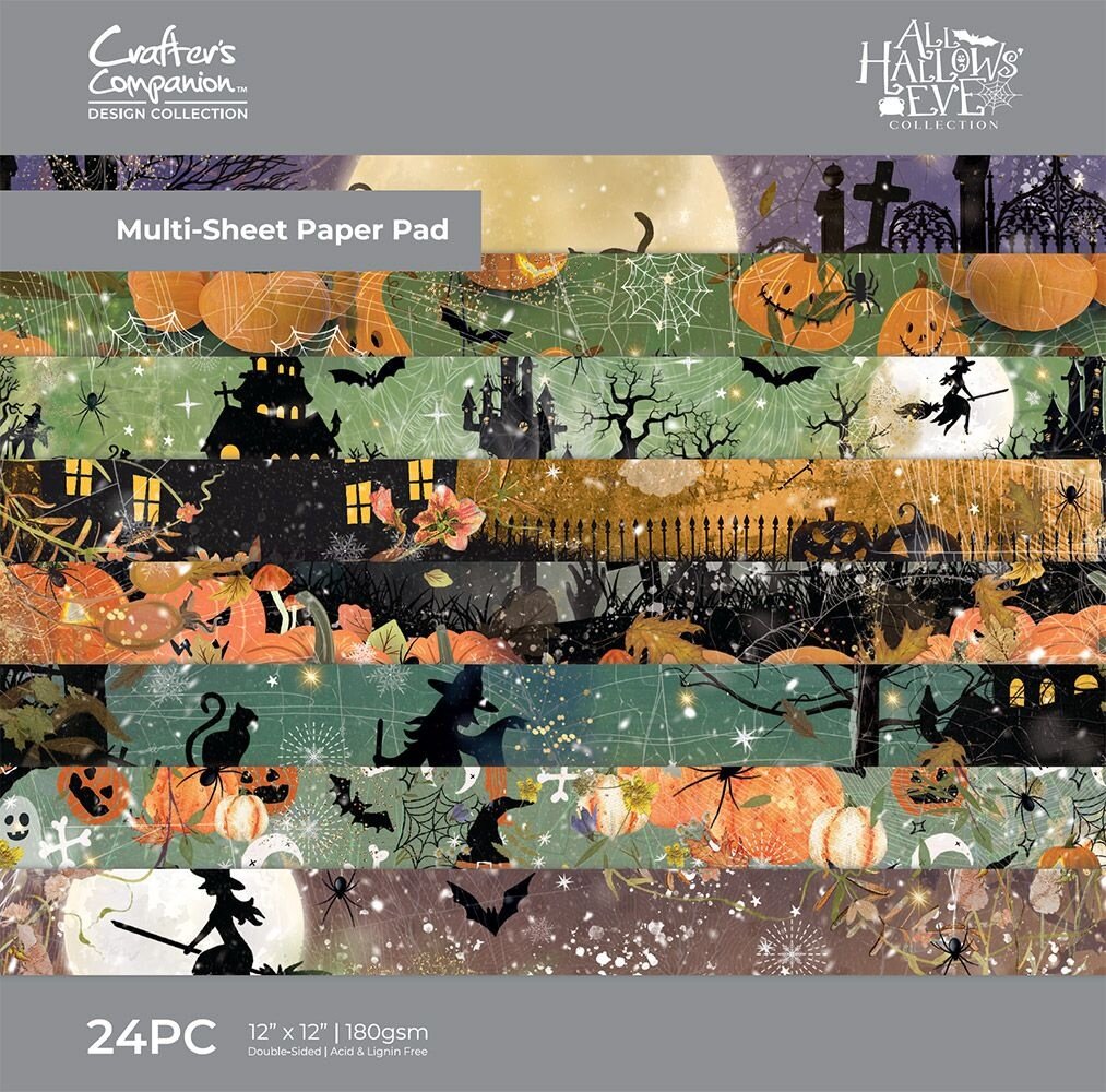 Crafter's Companion All Hallows Eve 12x12 Inch Paper Pad (DES-AHE-PAD12) (OUTLET)
