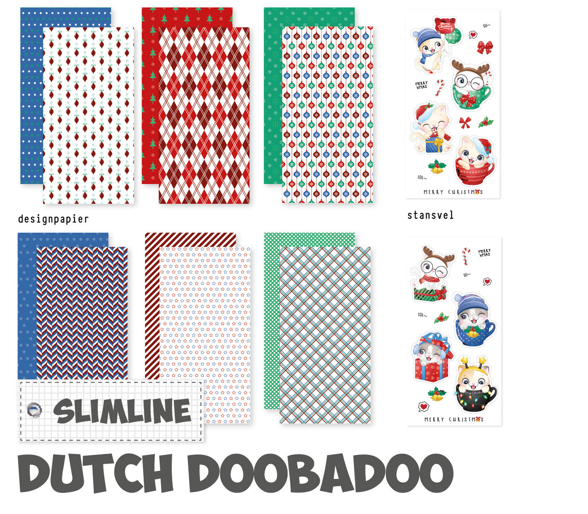 Dutch Doobadoo Crafty Kit Slimline Christmas Kittens (473.005.051) (OUTLET) Dutch Doobadoo Crafty Kit Slimline Christmas Kittens (473.005.051) (OUTLET)
