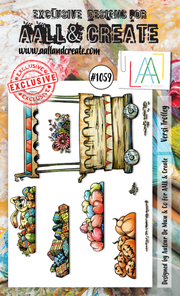 Aall and Create Stamp Set A6 Versi Trolley (AALL-TP-1059) (DISCONTINUED)