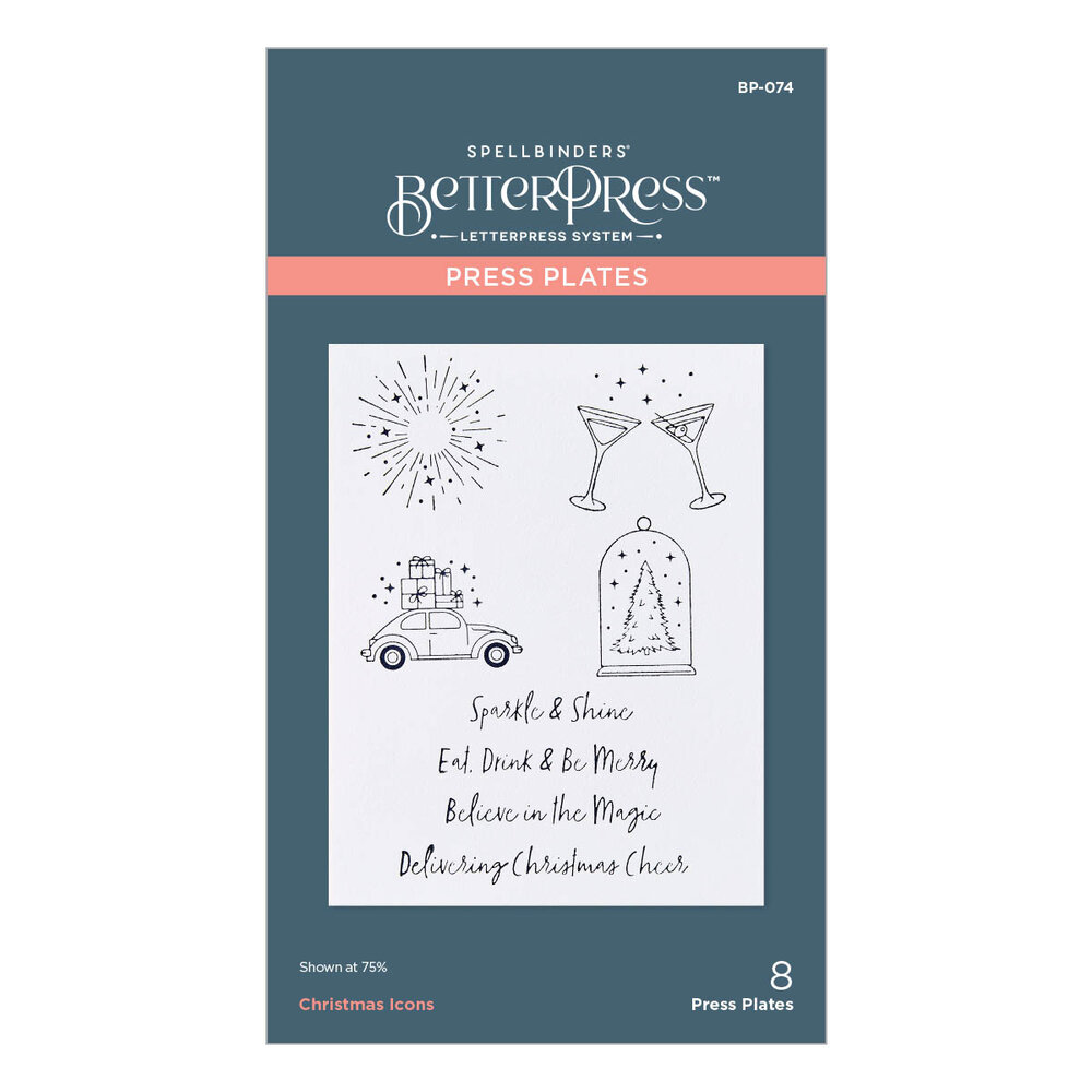 Spellbinders Christmas Icons Press Plate (BP-074) (OUTLET)