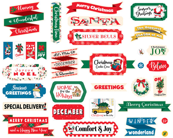 Carta Bella Season's Greetings Titles & Phrases (CBSG329032) (OUTLET)