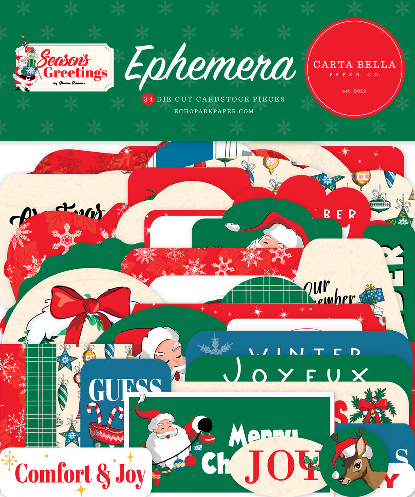 Carta Bella Season's Greetings Ephemera (CBSG329024) (OUTLET) Carta Bella Season's Greetings Ephemera (CBSG329024) (OUTLET)
