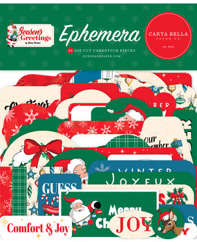 Carta Bella Season's Greetings Ephemera (CBSG329024) (OUTLET)